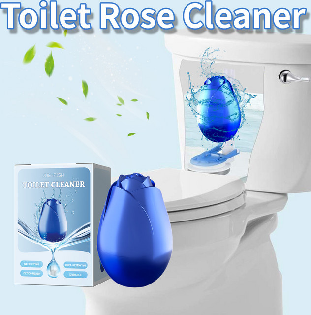Jue-Fish Toilettenreiniger Rosenaroma Blau zur Entfernung von hartnäckigem Schmutz und Urinflecken sowie zur Geruchsentfernung - Bild 1