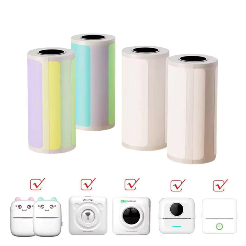 Paperang Thermopapier Etikettenrollen selbstklebend für Taschen-Minidrucker P1 P6 A8-Serie, 5 Rollen, 15 mm und 30 mm - Bild 2