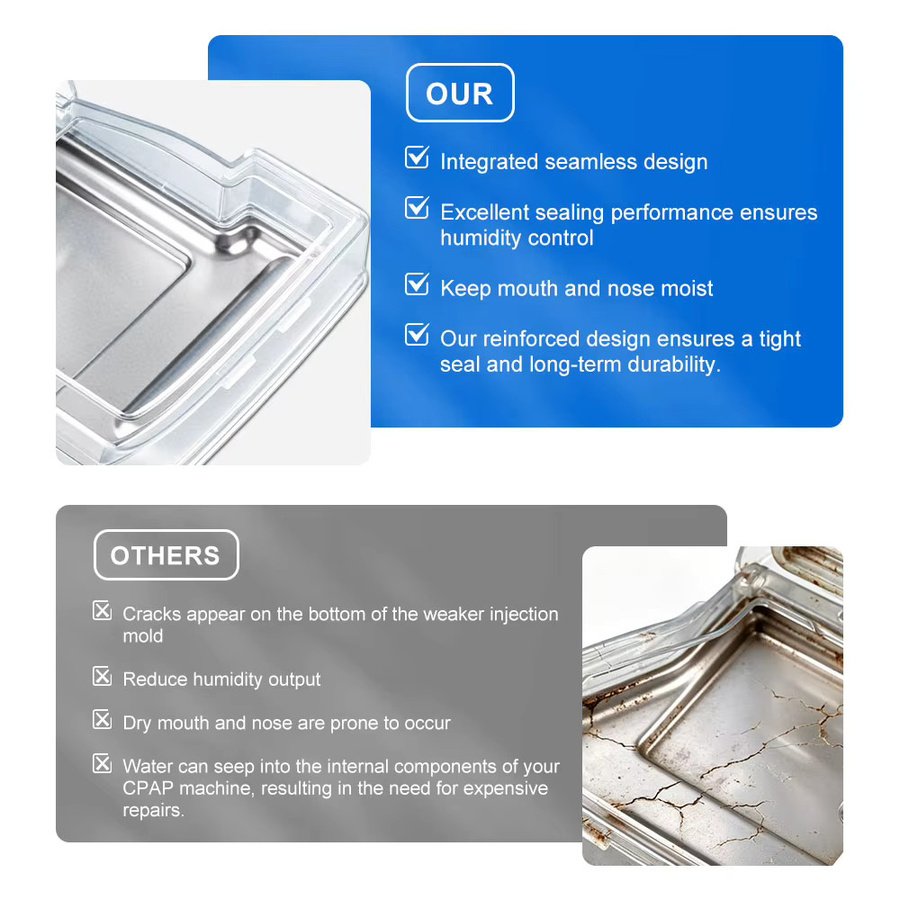 SUOLAER Ersatz-Wasserkammer für AirSense 10 und AirCurve 10 S10, Standard-Befeuchtungstank für CPAP, transparent - Bild 4