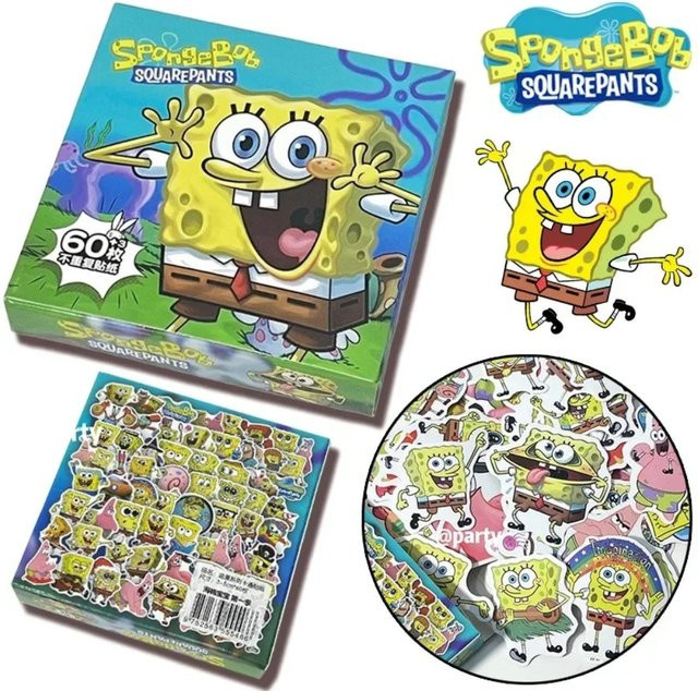 Potdemiel SpongeBob Aufkleber, 60 Stück - Bild 1