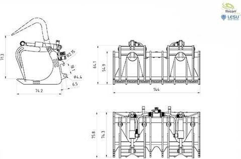 Thicon Models 58556 Zangen-Schaufel im Maßstab 1:14 - Bild 1