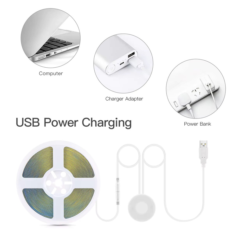 MALITAI USB COB LED Streifen Licht in Weiß mit Hand-Scan Dimmer und Touch Sensor, 5V, 120 LEDs/m - Bild 3