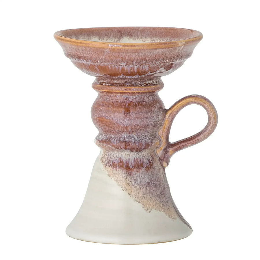 Bloomingville Kerzenhalter Soreyah aus Keramik in Rosa, Höhe: 19 cm - Bild 1