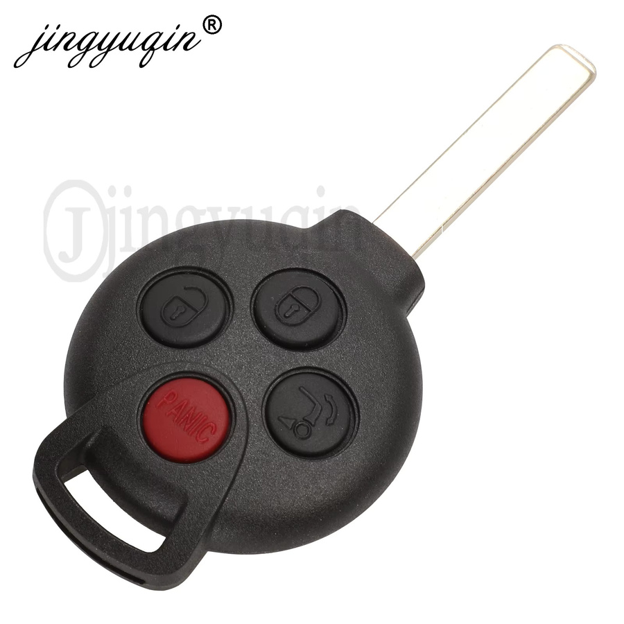Jingyuqin Remote Key KR55WK45144 ID46-7941 Chip 3/4 Tasten für Mercedes-Benz MB Smart 451 2007-2013 mit Keyless Entry in Schwarz - Bild 2