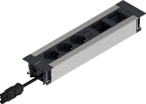 IB Connect Tischsteckdose Grau mit Schutzkontakt - Bild 1