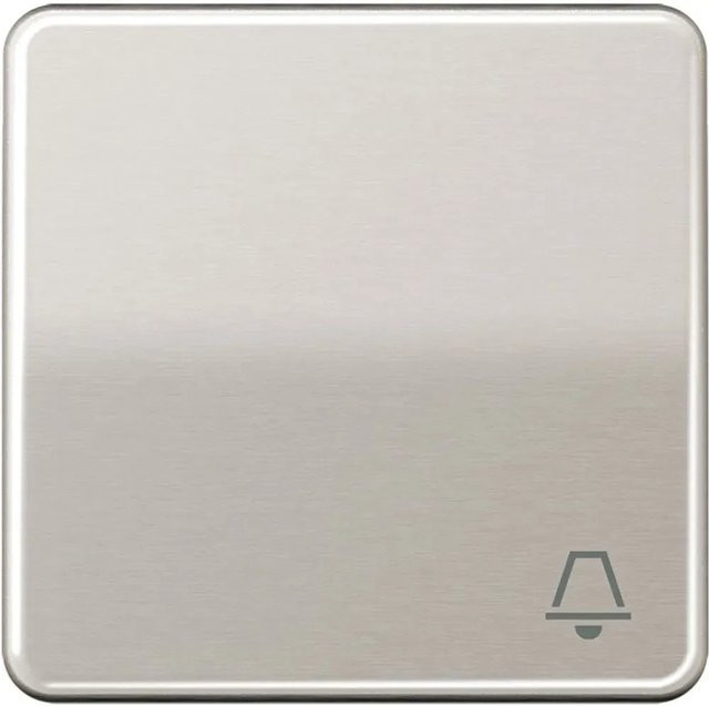 Jung Druckknopf Klingel CD500 mit Symbol in Platin/Silber - Bild 1