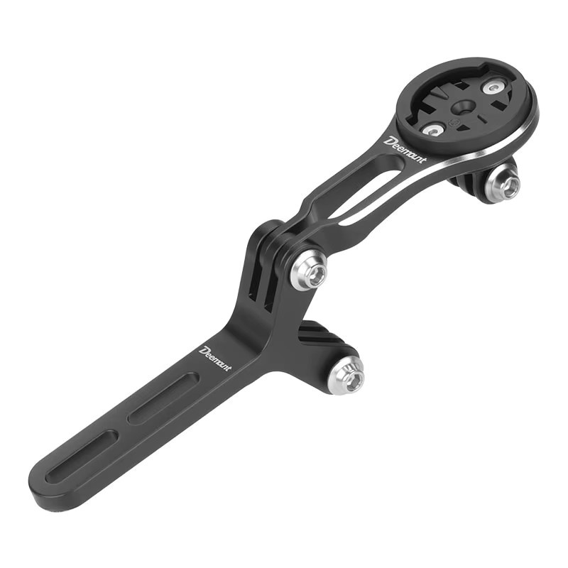 Deemount Fahrradcomputer-Halterung Doppel-GoPro aus Legierung in Schwarz für Licht und Actionkamera passend für Garmin und Wahoo - Bild 6