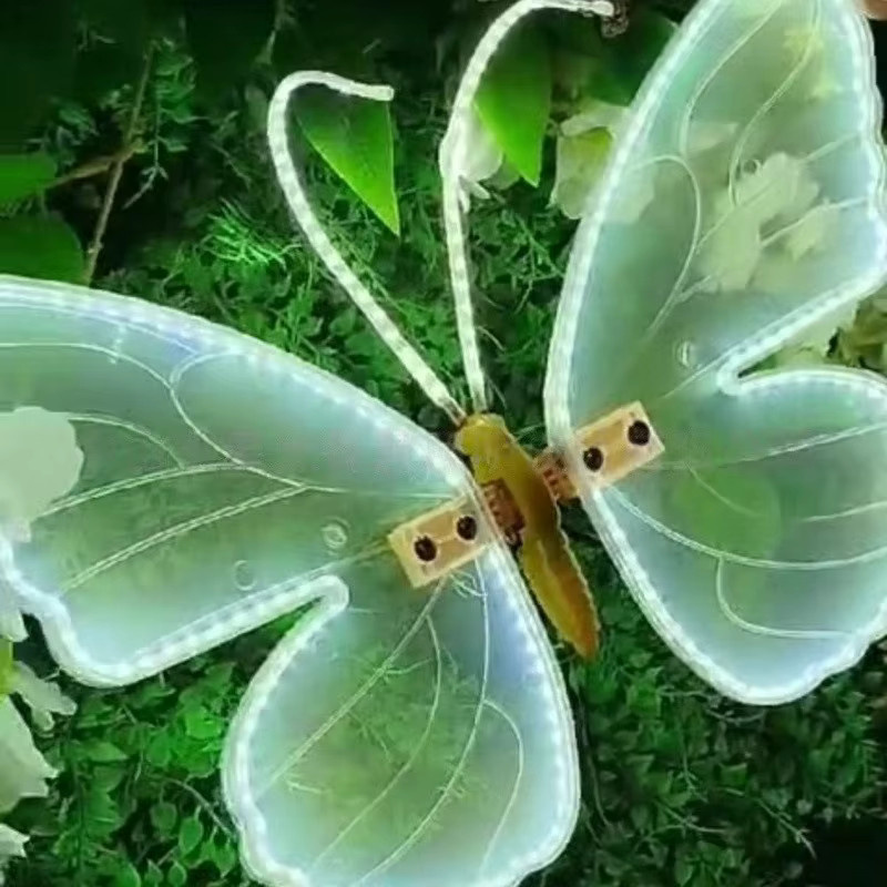LED Dynamische Schmetterling Lampe in Weiß für Garten und Haus zur Dekoration - Bild 3
