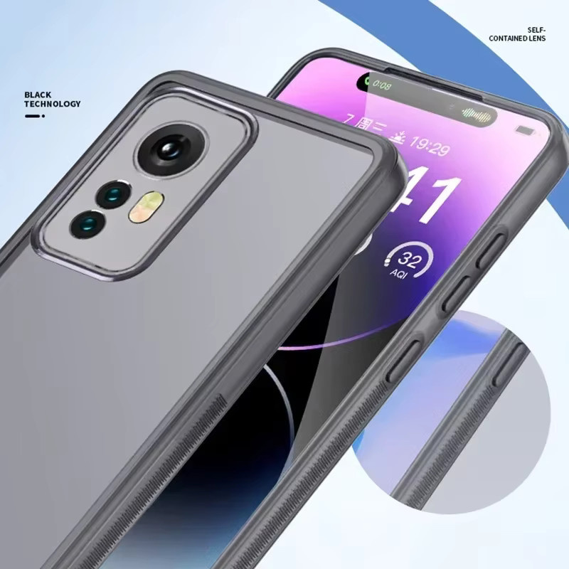 Weiche Silikon-Handyhülle mit Vollkamera-Schutz und Objektivfolie für Xiaomi 12, 12S, 12X, 12T Pro 5G und 12 Pro in Weiß - Bild 2