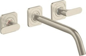 Hansgrohe Axor Citterio M Waschtischarmatur Fertigset, 3-Loch-Ausführung, Einhebelmischer, Farbe: Roségold/Brushed Nickel, A: 226 mm - Bild 1
