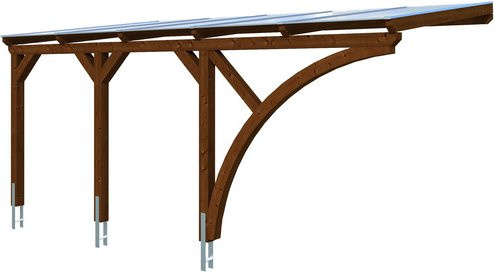 SKANHOLZ Carport Eifel, farbbehandelt braun, B/T: 300 x 541 cm, Höhe: 262 cm - Bild 1