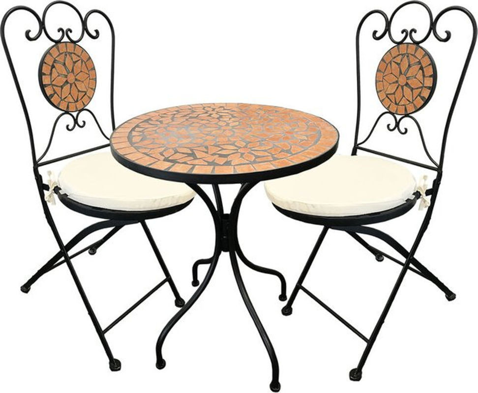 Inda-exclusiv Mosaik Set 3-teilig aus Metall in Mehrfarbig mit mediterranem Design - Bild 1