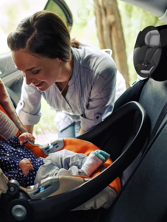 Momo&Dudu Babyautospiegel rund in Pink und Transparent zur Säuglingsüberwachung - Bild 5