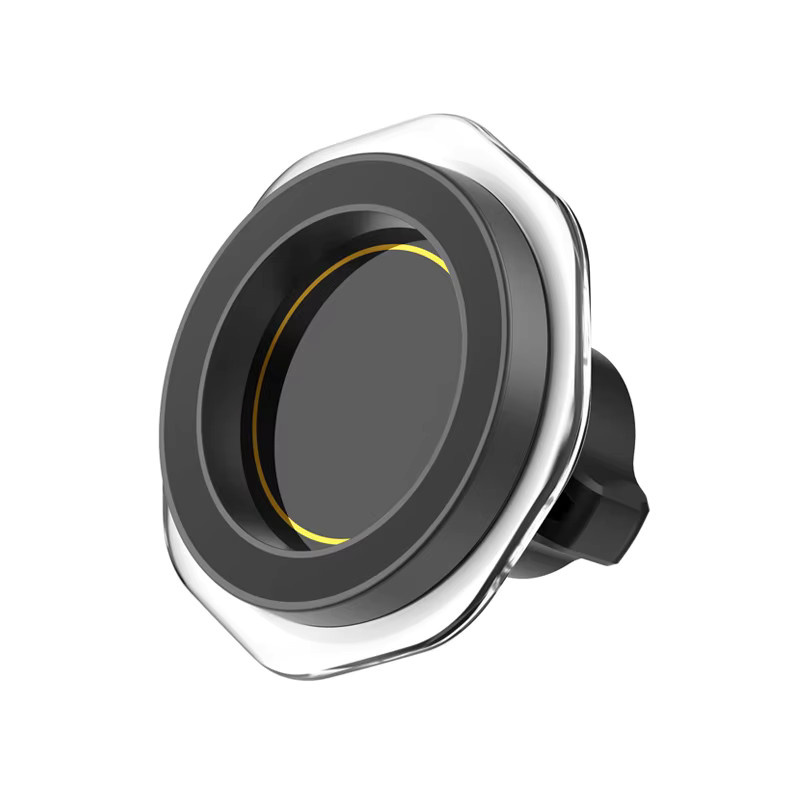 Untoom Universelle Magnetische Auto-Handyhalterung mit MagSafe und 17mm Kugelkopf-Basis in Schwarz und Gelb - Bild 2