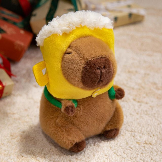 Yiran toy Capybara Plüschtier, Sonnenblume, Bier Cap, 20cm, ab 3 Jahre - Bild 1