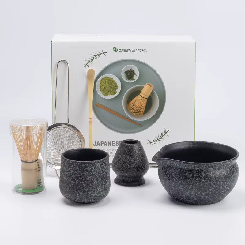 6-teiliges Matcha-Teeset aus Keramik und Bambus mit Master Cup und Teeschaufel im Song-Dynastie-Stil - Bild 2