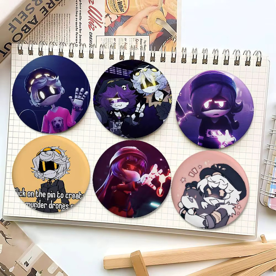 Brosche M-Murder Anime D-Drones Cartoon-Sternabzeichen, Bunt - Bild 2