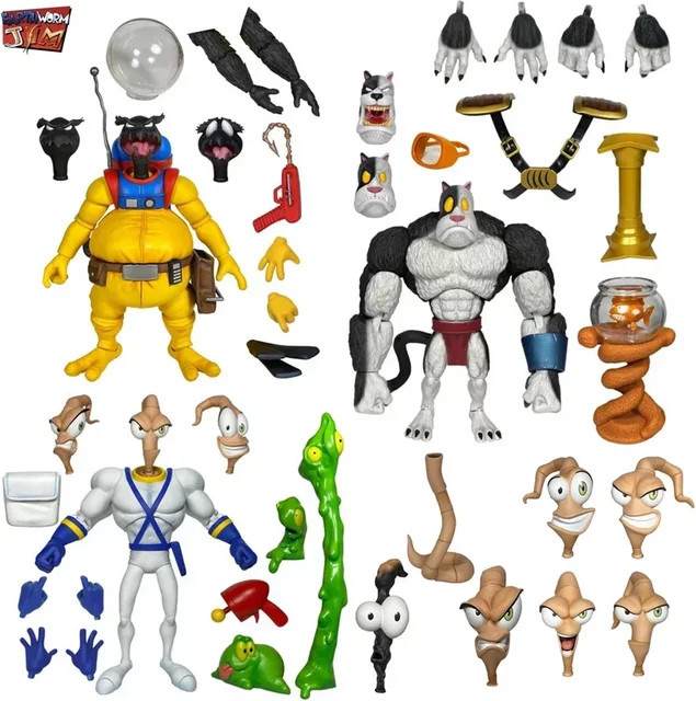 Playmates Regenwurm Jim Actionfiguren-Sammlung, Modellspielzeug, Set / Bundle - Bild 1