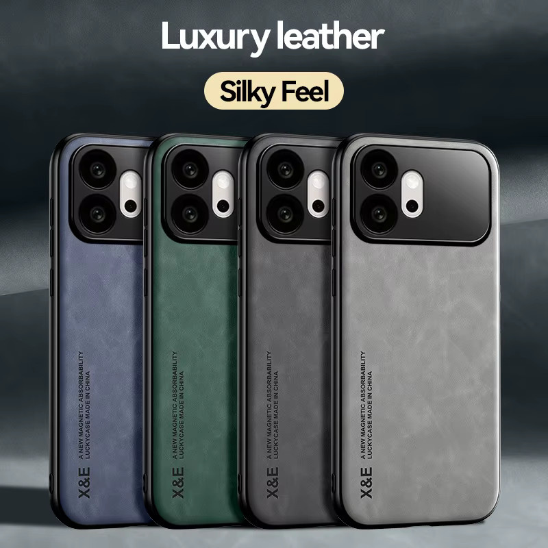 Luxus Schafsleder Magnetische Handyhülle für Honor 600 500 400 Pro Lite Lux in Grau - Bild 3