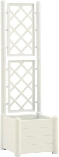 Furnicato Pflanzkübel mit Spalier aus Polypropylen in Weiß, B/T/H: 43 x 43 x 142 cm - Bild 1