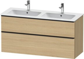 Duravit Waschtischunterschrank D-Neo Wandmontage in Schwarz und Eiche Natur B/T/H: 128 x 46,2 x 62,5 cm - Bild 1