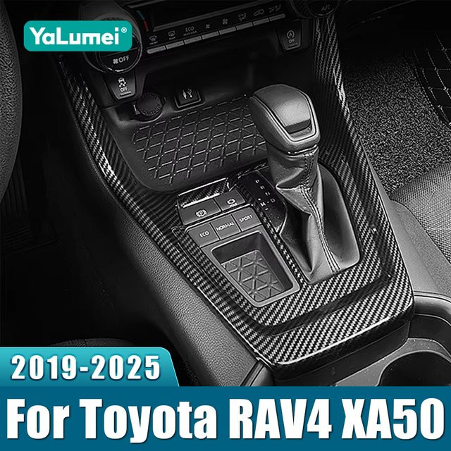 YaLumei Schalthebelabdeckung Verkleidungsrahmen aus ABS für Toyota RAV4 XA50 Hybrid Modelle 2019 bis 2025 - Bild 1