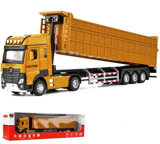 Linyi toy car Stadt Schwerer Muldenkipper Modell, 1:50, Metall, mit Licht und Sound, ab 18 Jahre - Bild 1