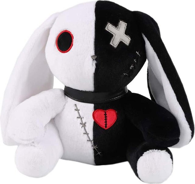 Yiran toy Gruseliges Gotisches Kaninchen Plüschtier, 23cm, ab 3 Jahre - Bild 1
