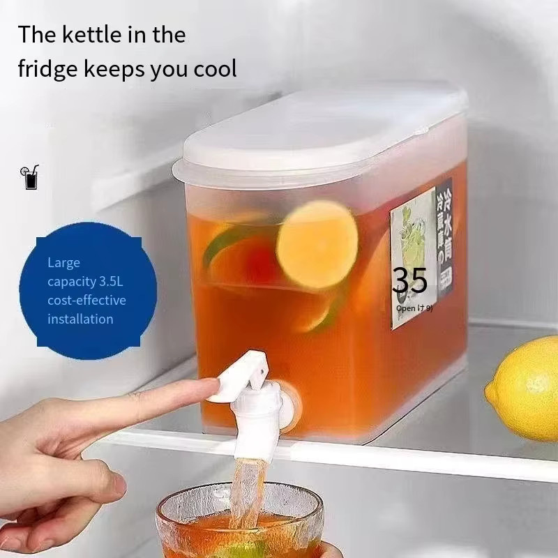 Buyyes Getränkespender mit Zapfen in Transparent, 3,5/5 l Fassungsvermögen - Bild 2