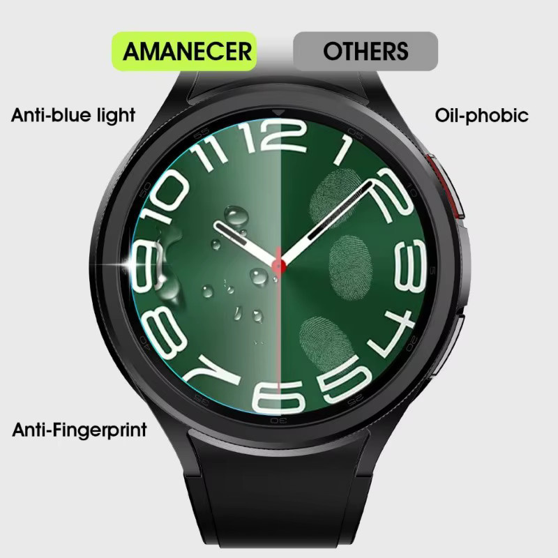 Samsung Displayschutzfolie Glas, 3 Stück, Samsung Galaxy Watch 6 Classic 5 Pro - Bild 4