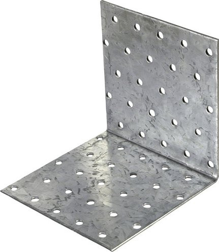 Connex Winkelverbinder aus verzinktem Stahl, silberfarben, 25 Stück - Bild 1