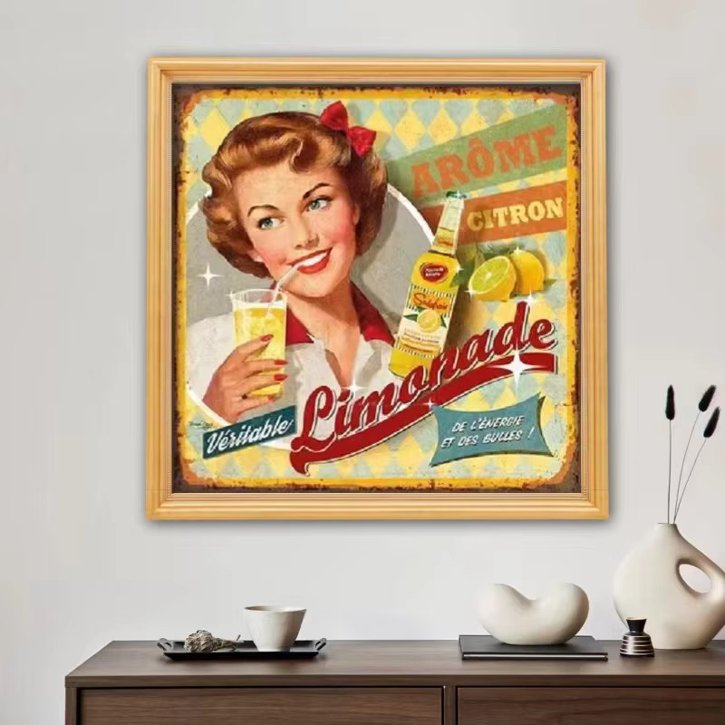 YUTTEE DIY Diamant-Malerei-Set im Vintage-Stil mit Wein und Kaffee Motiv, Multicolour Mosaik-Kunsthandwerk zur Wanddekoration - Bild 2