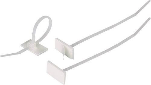 HellermannTyton Kabelbinder T18RSA-PA66-NA-C1 mit Klebesockel, Natur, 100 mm x 2,50 mm - Bild 1