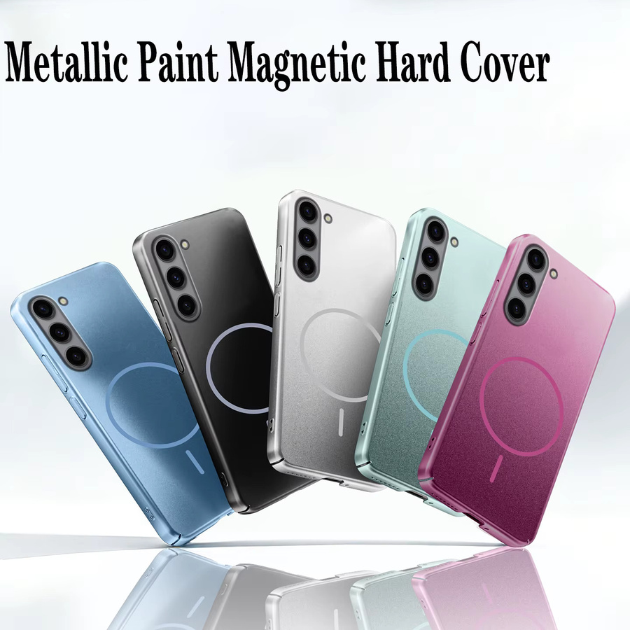Magnetische Schutzhülle für Samsung Galaxy S25 S24 S23 S22 Ultra Plus in Blau, Stoßfeste PC-Hülle mit MagSafe-Kompatibilität und mattierter Metall-Lackierung - Bild 4