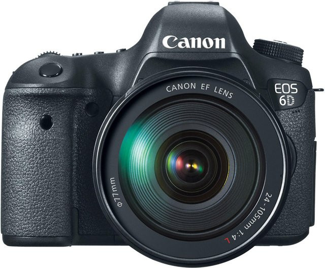 Canon EOS 6D Vollformat-DSLR-Kamera mit EF 24-105mm f/4L IS USM Zoomobjektiv in Schwarz - Bild 1
