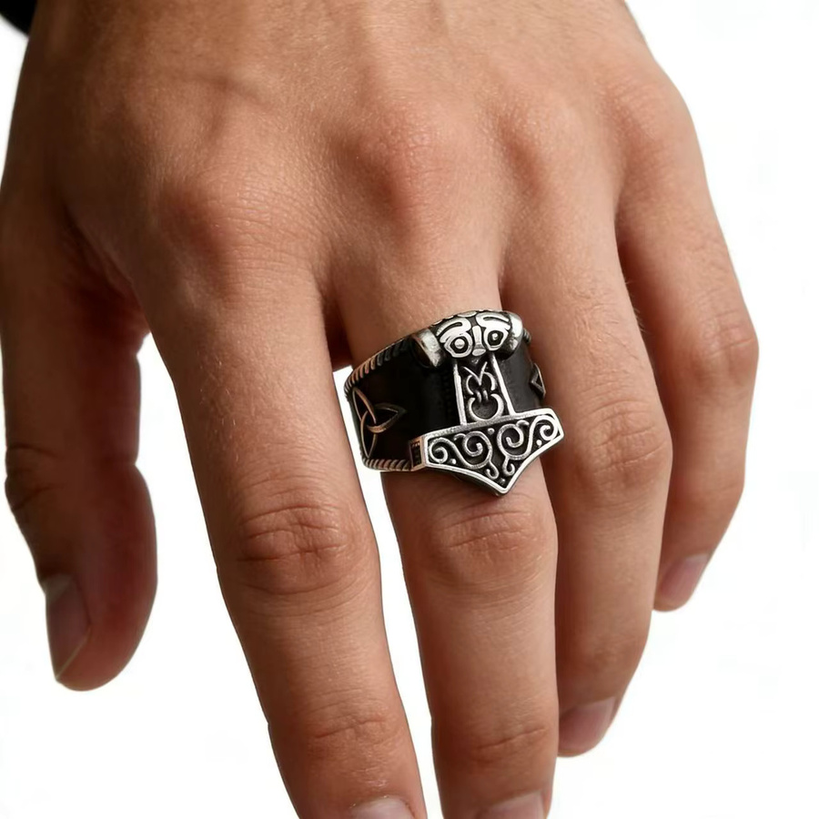 HNSP Ring Edelstahl, Viking Mjolnir, Herren - Bild 5