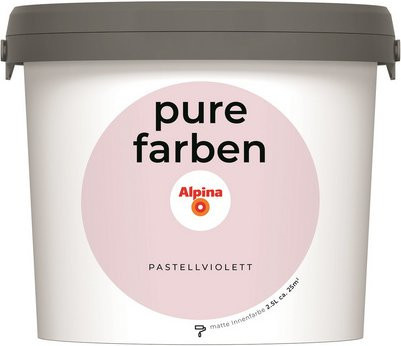 Alpina Wandfarbe Pure Farben Pastellviolett, matt, 2,5 l - Bild 1
