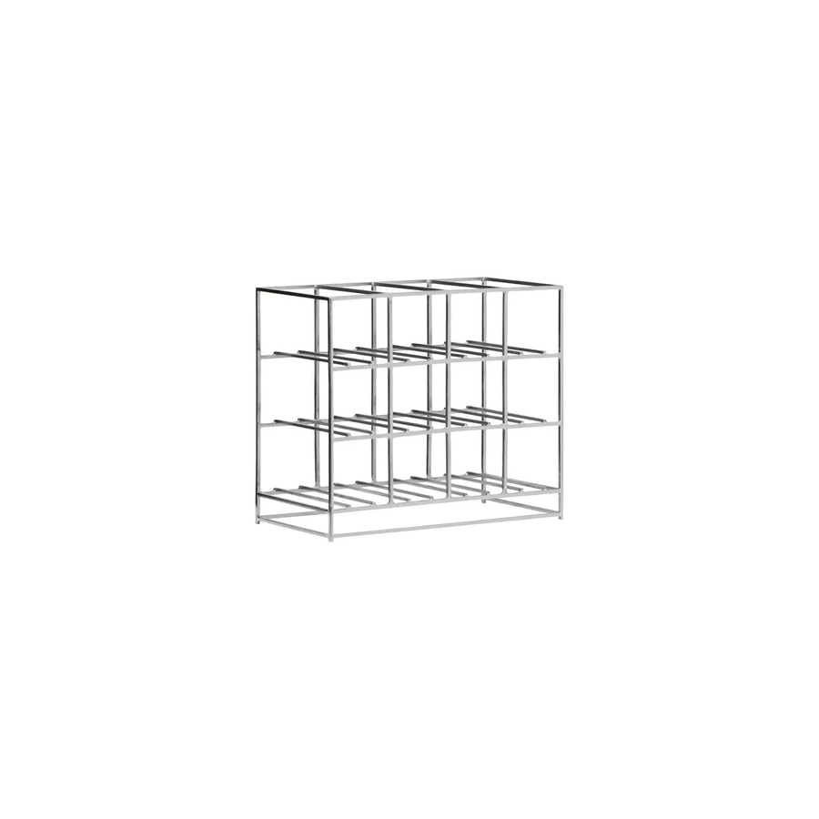 House Doctor Weinregal silber gebürstet Metall B: 35,0 cm, T: 20,0 cm, H: 41,0 cm - Bild 1