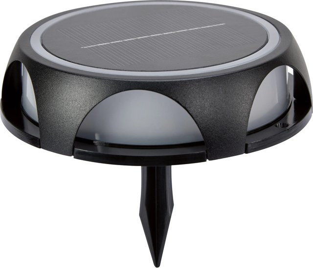 LED Solar-Bodenstrahler 2 in 1 Up-Down Licht, rund, Schwarz, Durchmesser: 14 cm, Höhe: 3,4 cm - Bild 1