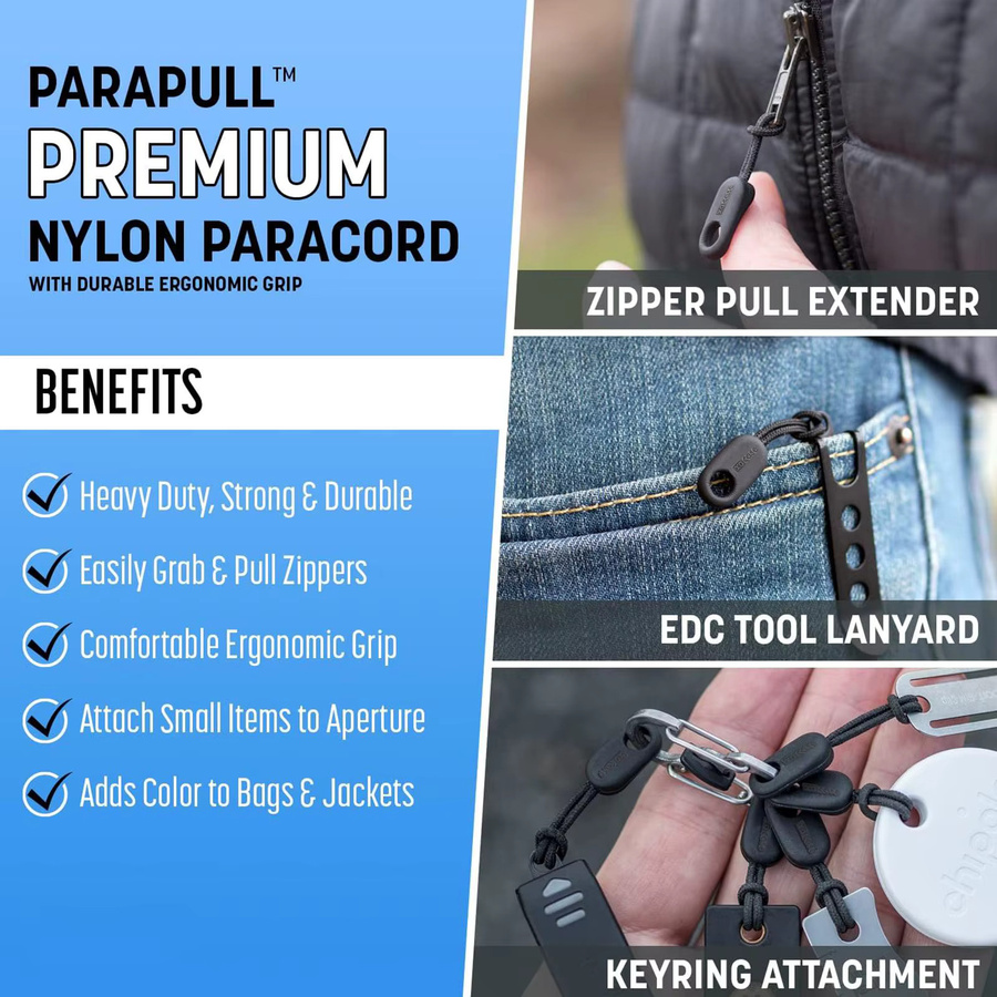 XDcase DIY-Lanyard-Zubehör Set für AirPods und Kopfhörer, 5 Stück, Schwarz - Bild 3