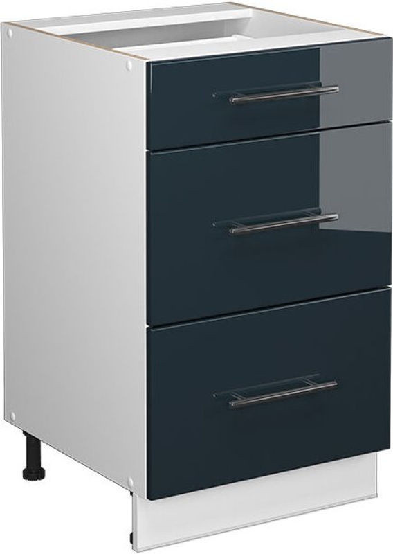Vicco Küchenunterschrank Fame-Line in Dunkelblau Hochglanz, Breite: 50 cm - Bild 1