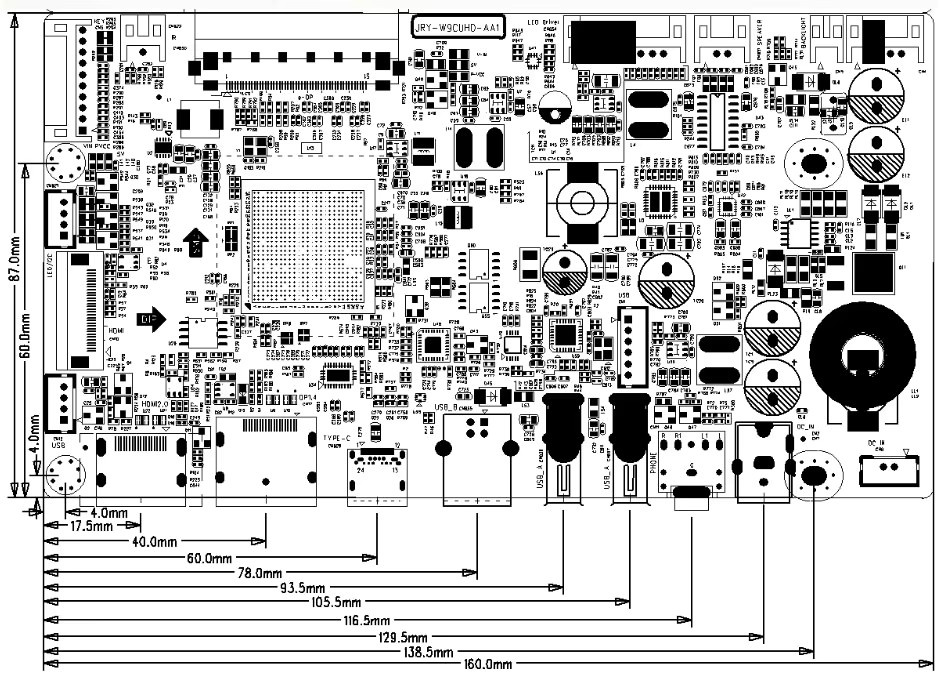 GIVIFENI Retina Control Motherboard für iMac A1419 A2115 5K LCD Bildschirm mit HDMI, DisplayPort und USB-C in Grün - Bild 2