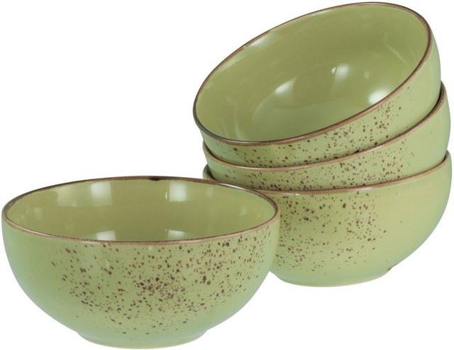 CreaTable Nature Collection Buddha Bowl 4-teiliges Set, hellgrün, Keramik, 900 ml, Durchmesser: 17,5 cm, Höhe: 8,5 cm - Bild 1