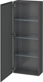 Duravit L-Cube Halbhochschrank mit Glastüren in Graphit Matt, B/T/H: 50 x 24,3 x 132 cm - Bild 1