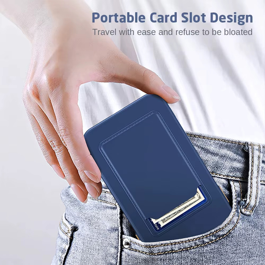 Silikonhülle mit Kartensteckplatz für Xiaomi Redmi Note 13 12 11 10 9 8 Pro Plus 5G sowie Redmi 13C 12C 12 10C 10A 9C 9A 9 in Blau - Bild 3