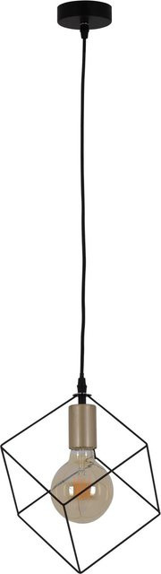 Näve Pendelleuchte Canto Schwarz E27 Modern Würfelförmig Durchmesser: 16 cm - Bild 1