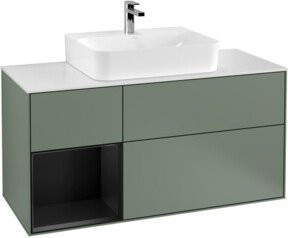 V&B Waschtischunterschrank Finion mit Wandbeleuchtung, lackiert, Breite: 120 cm, Tiefe: 50,1 cm, Höhe: 50,1 cm - Bild 1