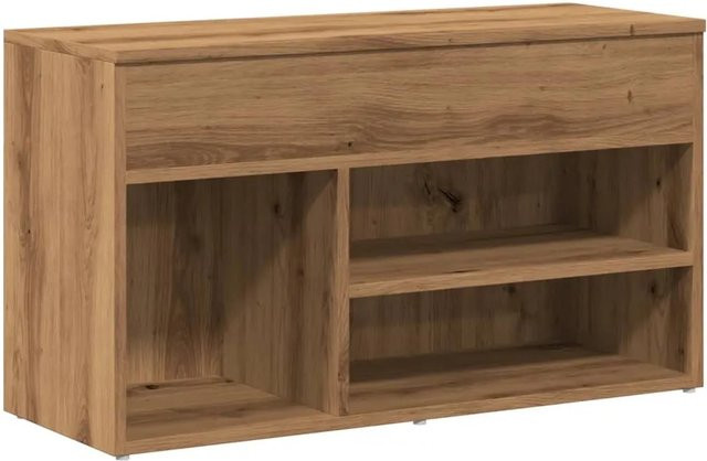 vidaXL Schuhbank Artisan-Eiche in Braun aus Holzwerkstoff, B/T/H: 80 x 30 x 45 cm - Bild 1