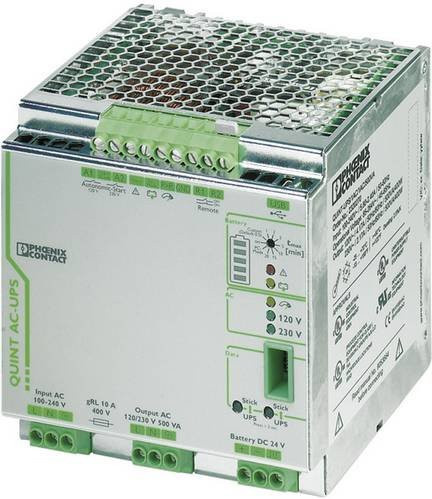 Phoenix Contact QUINT-UPS/ 1AC/1AC/500VA Industrielle USV-Anlage in Grau (DIN Rail) - Bild 1