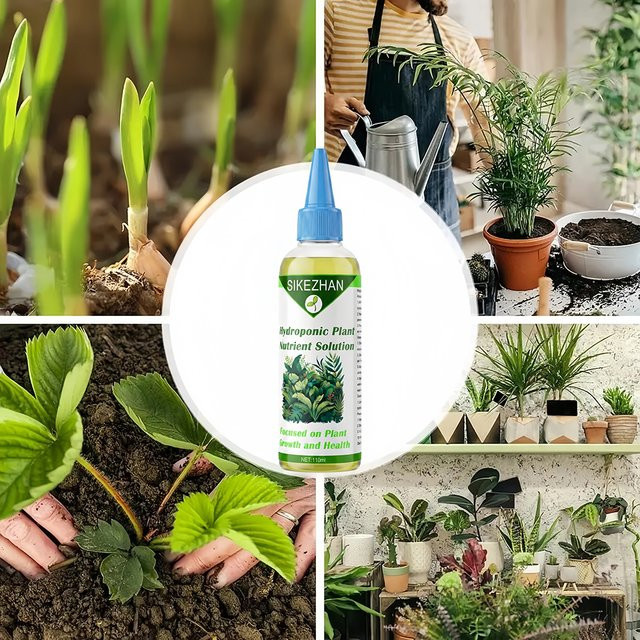 SIKEZHAN Hydroponische Pflanzennährlösung für Zimmerpflanzen, Flüssigdünger und Pflanzennahrung, 110 ml - Bild 1